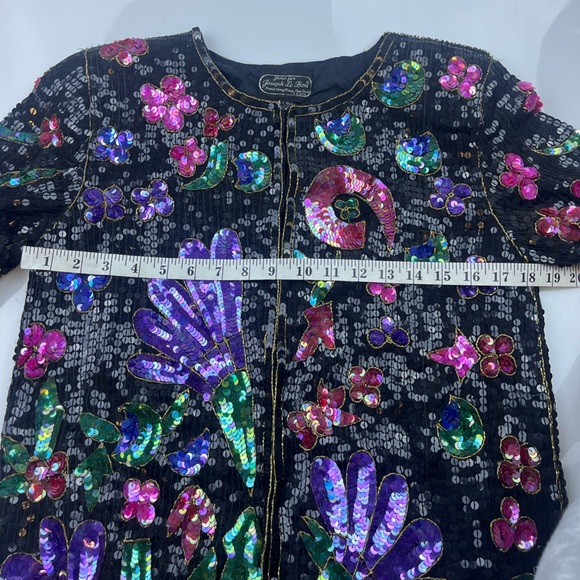 Jean for Joseph Le Bon Silk Lining Beaded Blazer N177-32 - Picture 5 of 7